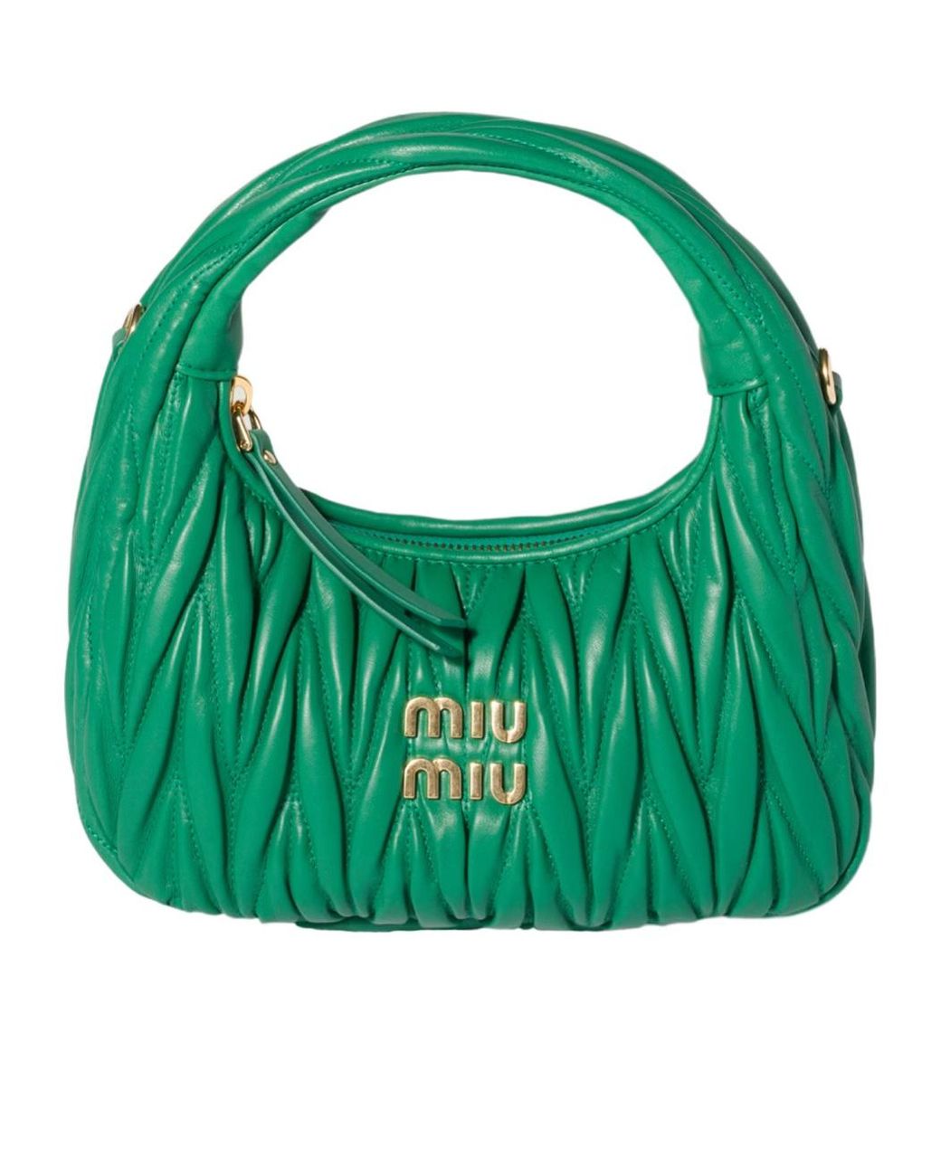 Miu Miu Blue Wander Matelassé Shoulder Bag