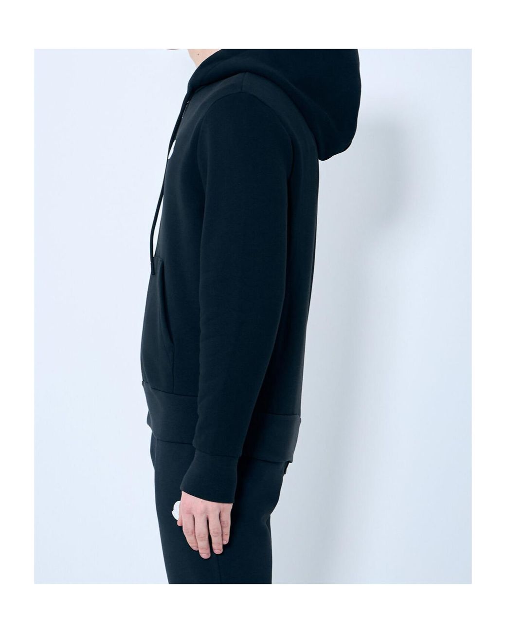 Moncler Blue Logo Patch Drawstring Hoodie for men