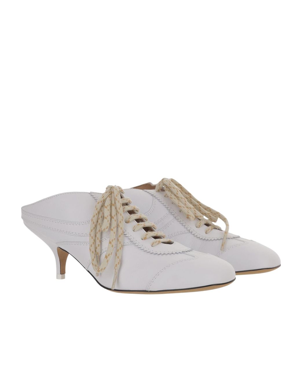 Dries Van Noten White Slingback High-Heeled Sandals