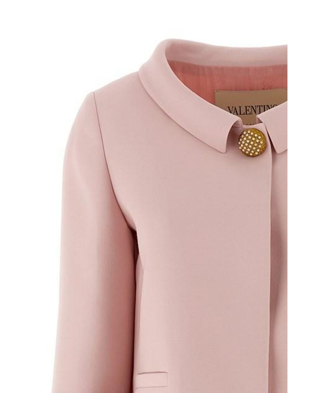 Valentino Pink Crepe Couture Jacket With Feathers