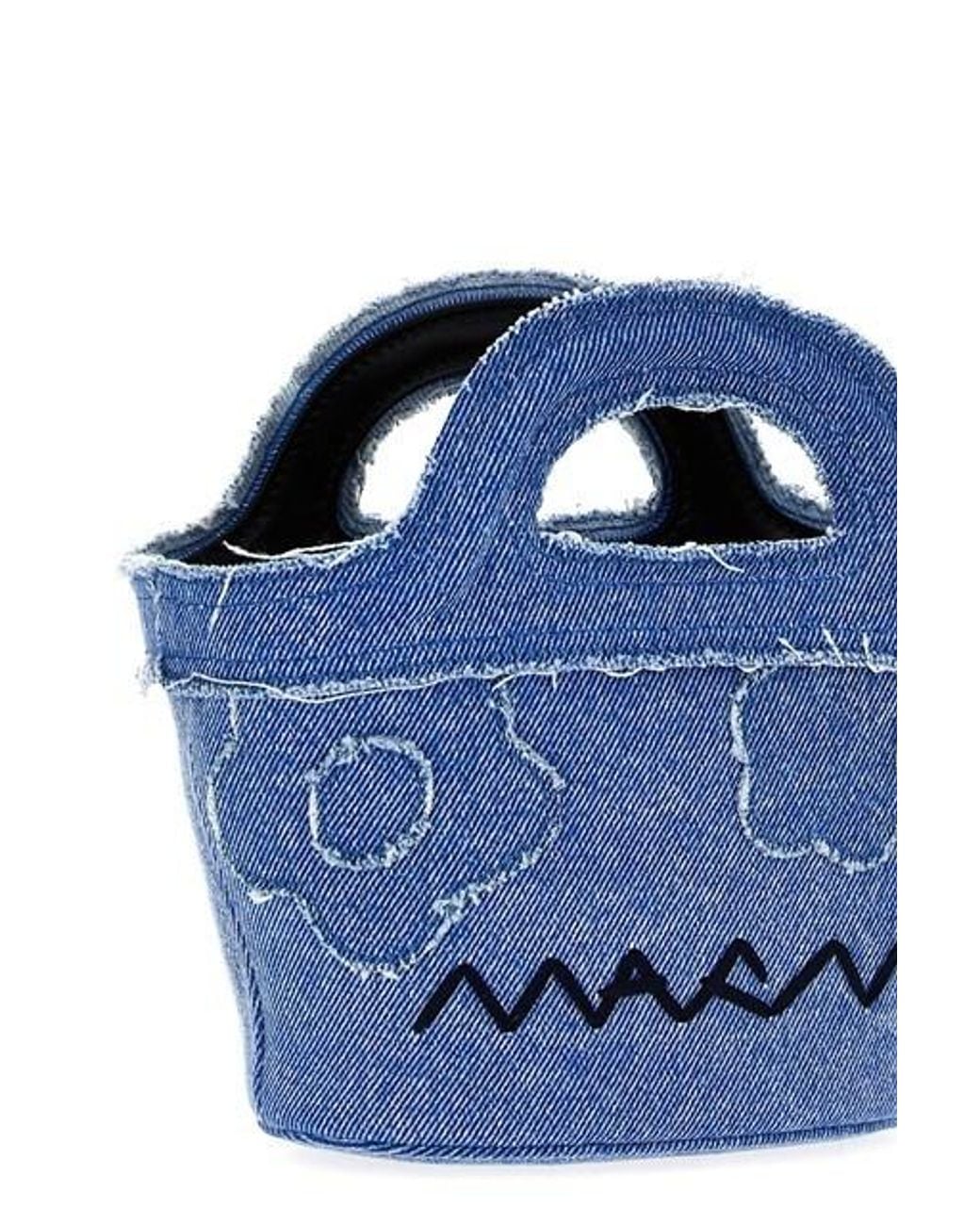 Marni Blue Tropicalia Micro Tote Bag