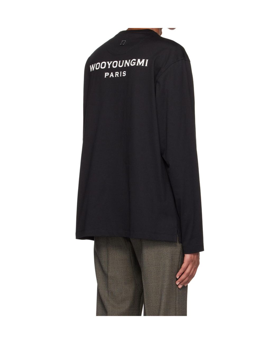 Wooyoungmi Black Long-Sleeve Cotton T-Shirt for men