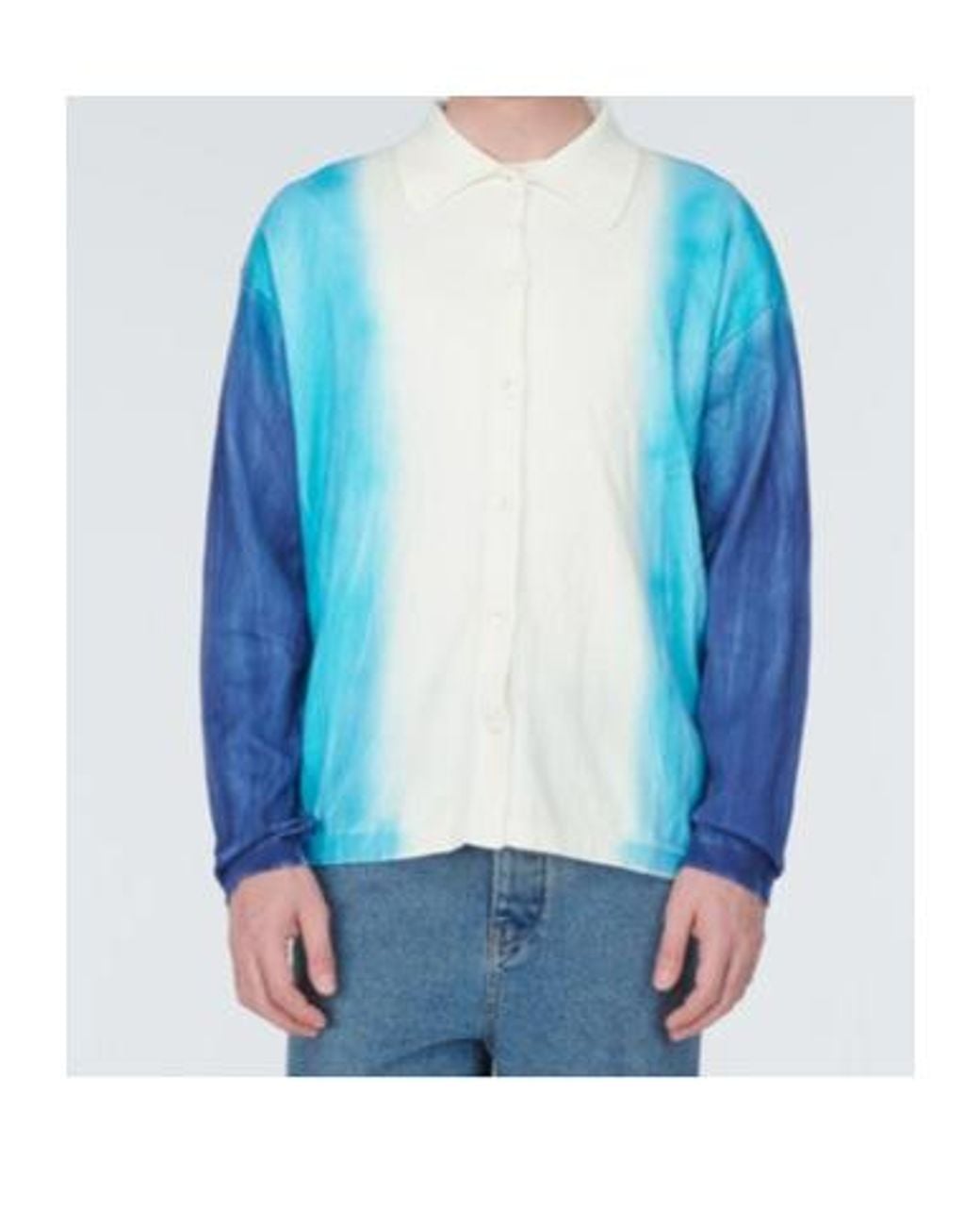 The Elder Statesman Blue Knitted Cardigan for men