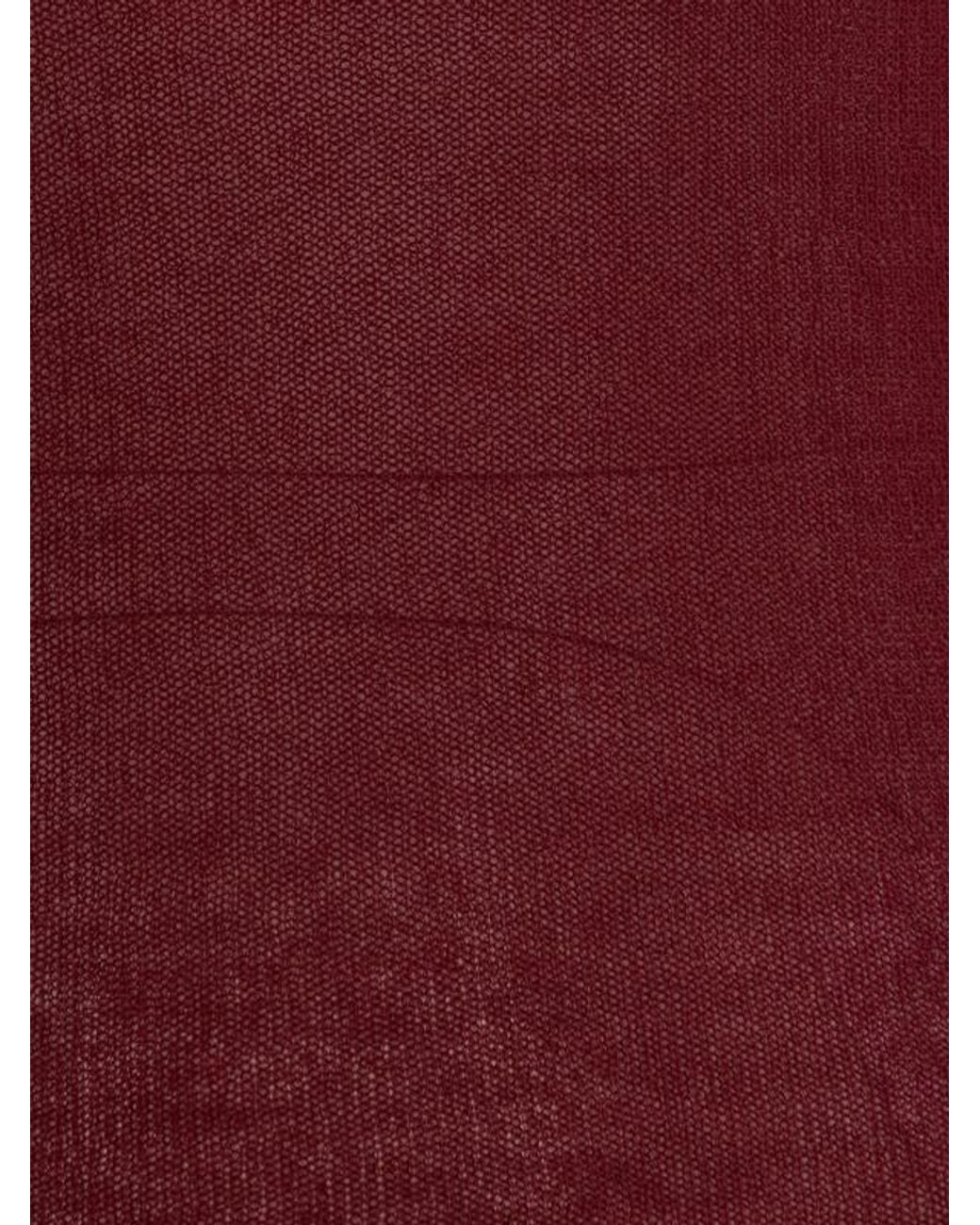 Max Mara Red Studio Sheer Boat-Neck Knitted Top