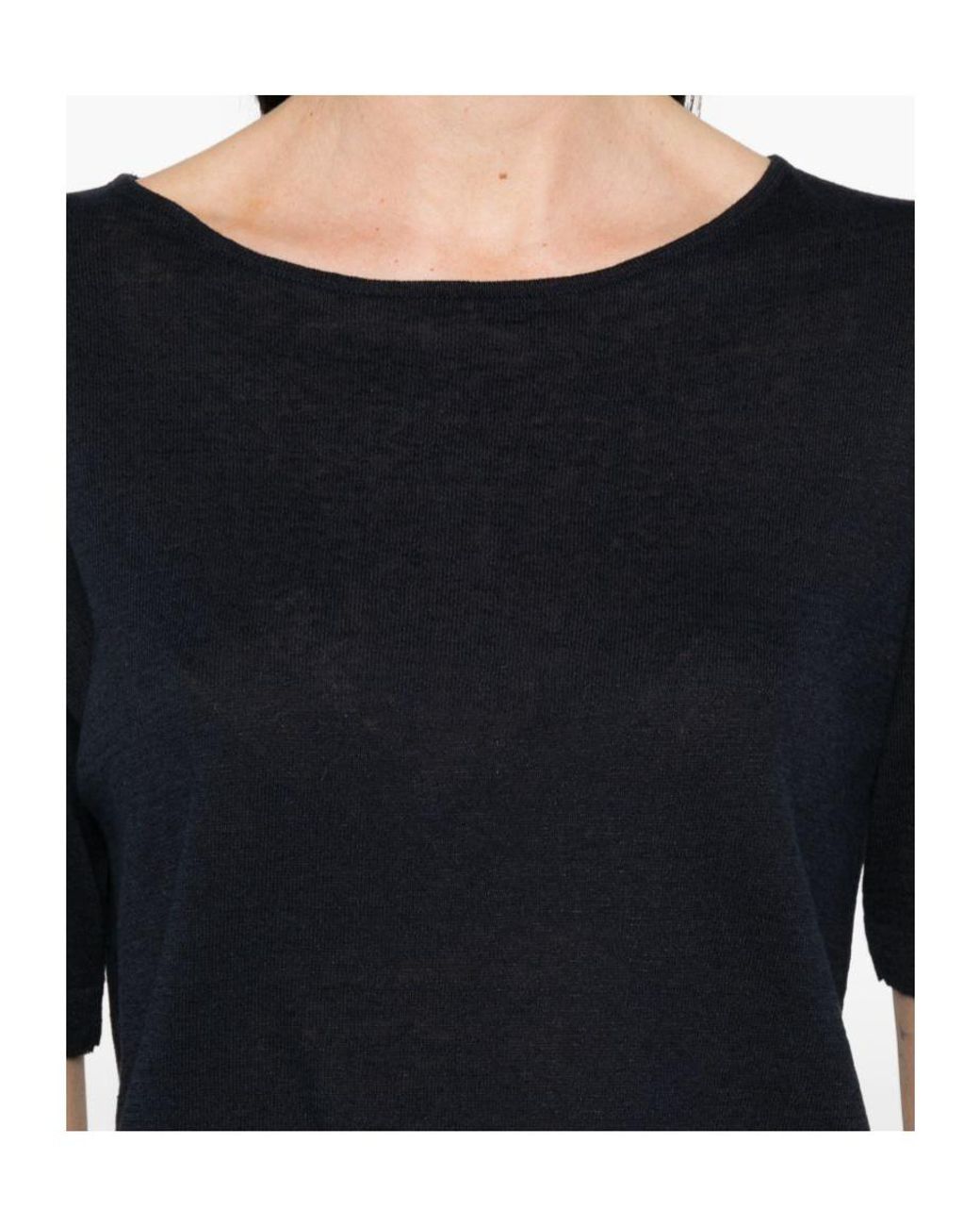 Baserange Black Crew-Neck T-Shirt