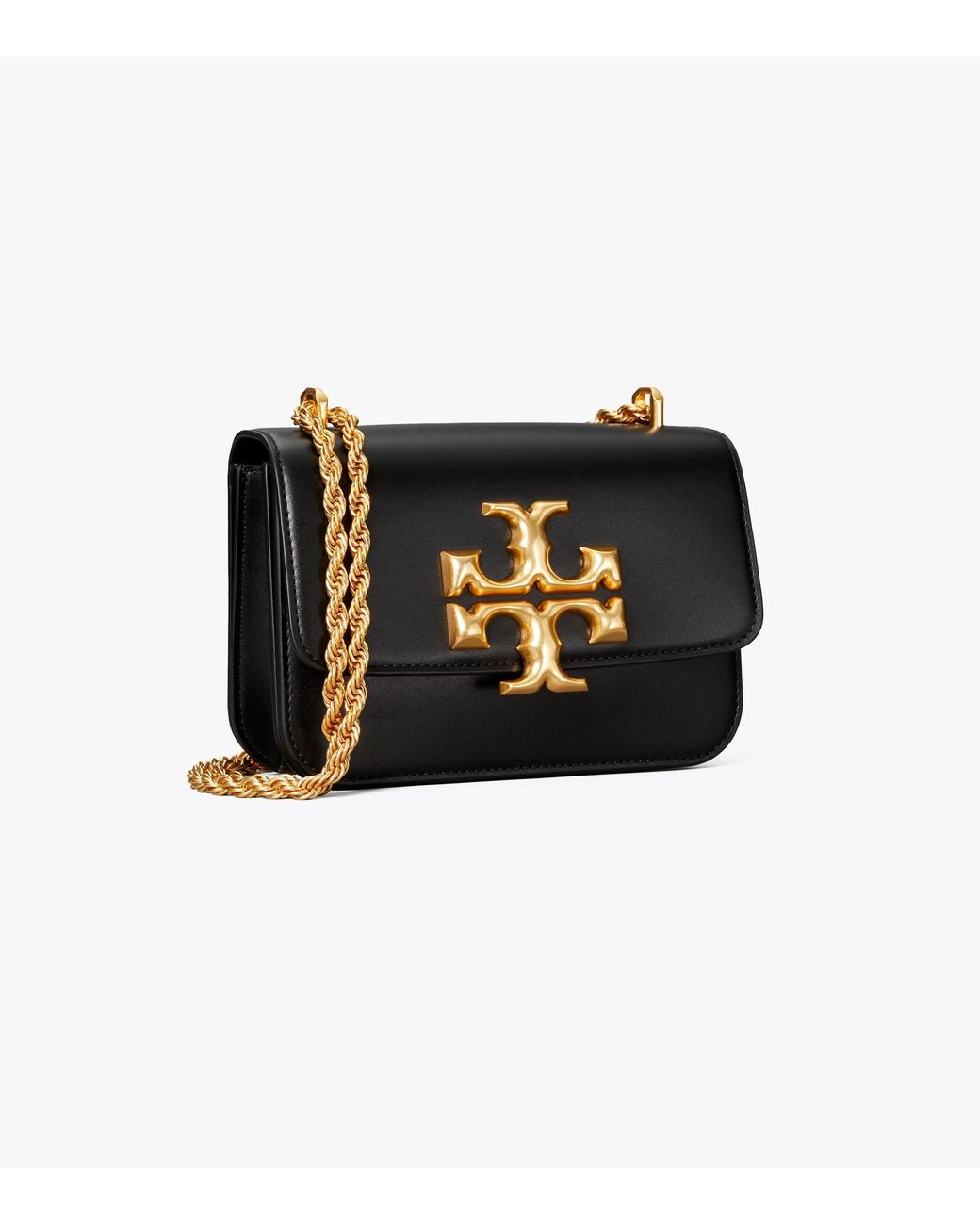 Tory Burch Black Eleanor Logo Plaque Small Shoulder Bag