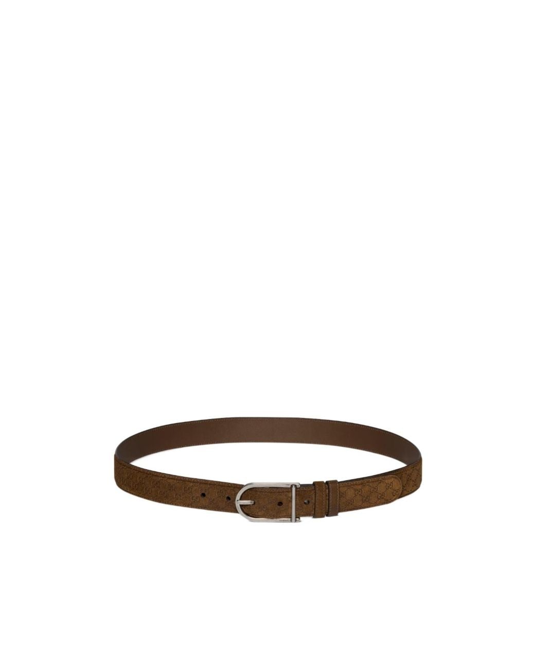 Gucci White Reversible Monogram Leather Belt for men