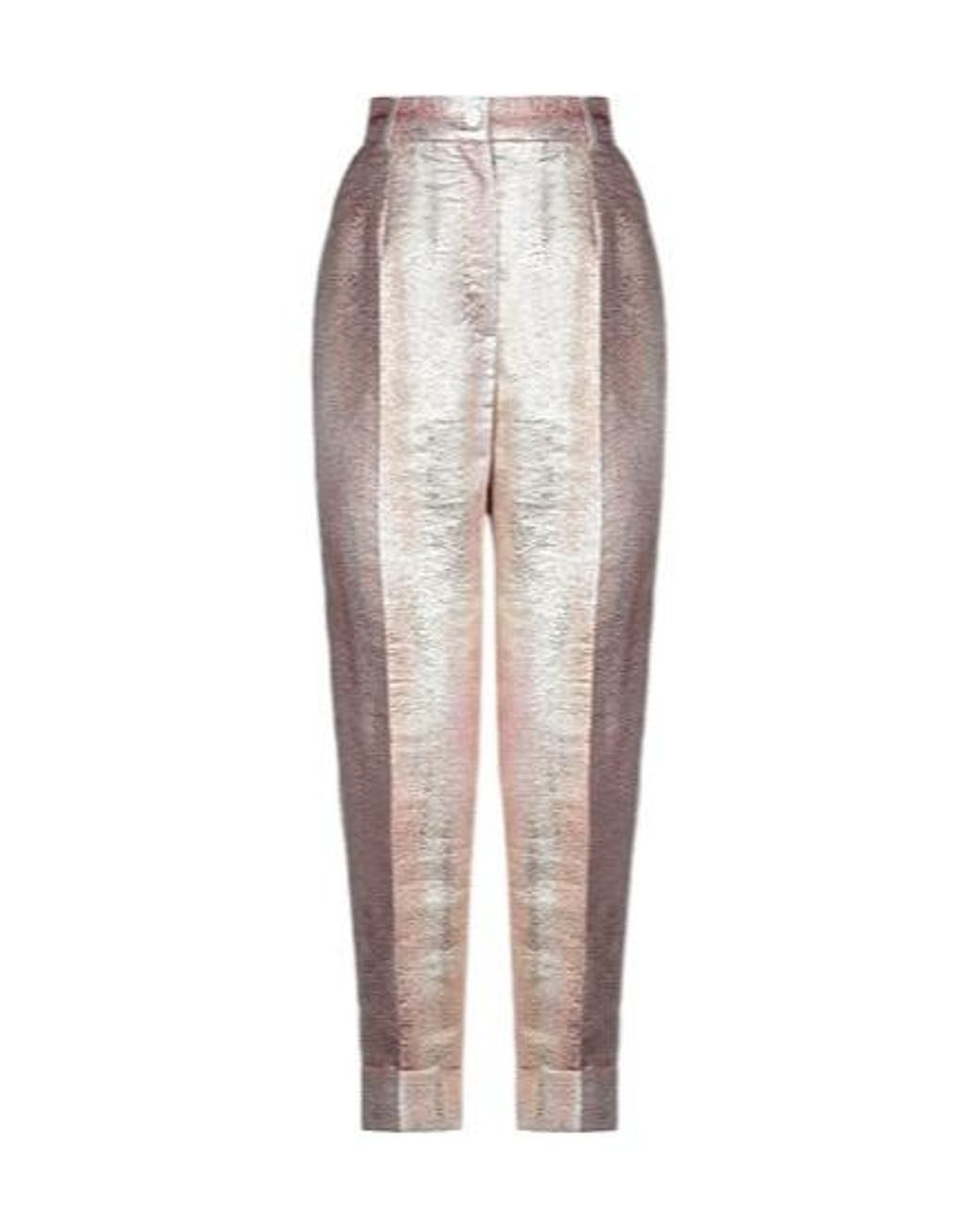 Dolce & Gabbana Natural Solid-Color Tapered Pants