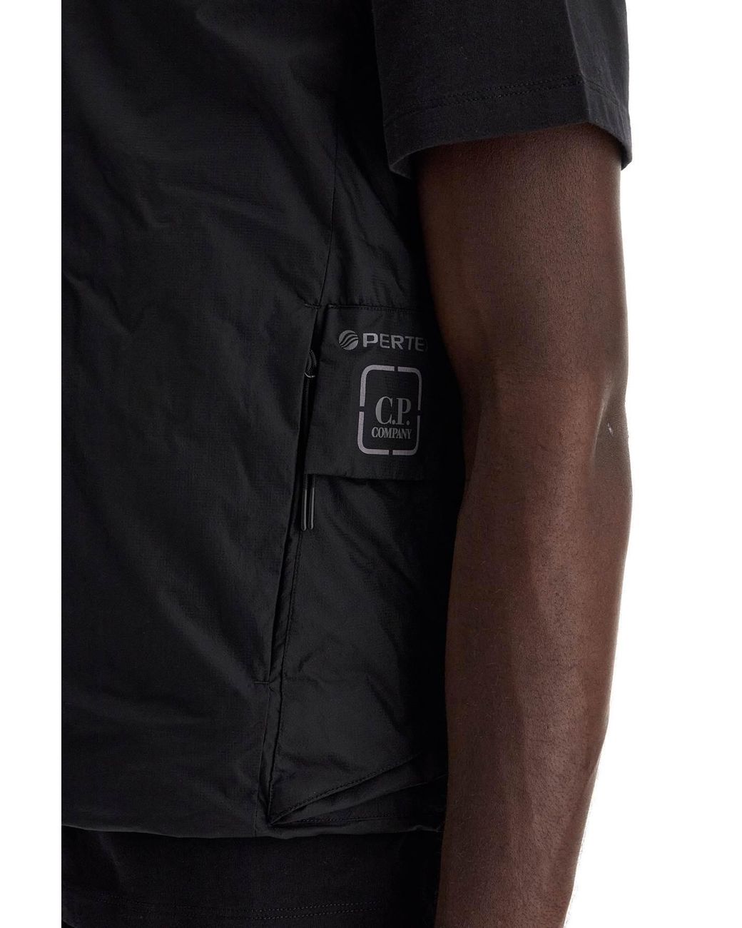 C P Company Black Logo Jacket for men