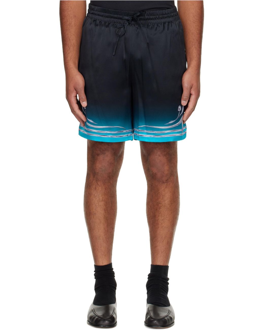 Casablanca Blue Blades Mushroom-Print Shorts for men