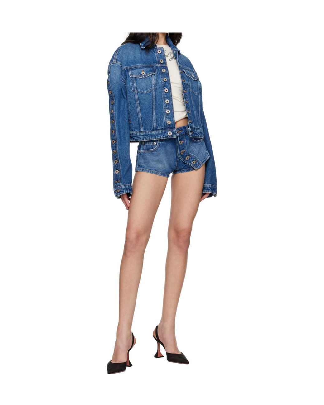 Jean Paul Gaultier Blue The Buttoned Denim Jacket for men