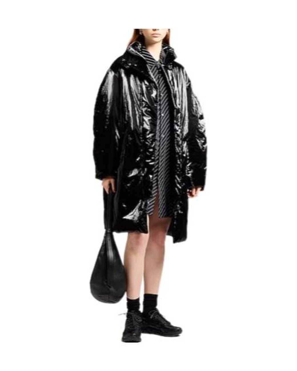 Isabel Marant Black Longsleeve Turtleneck Cotton Coat