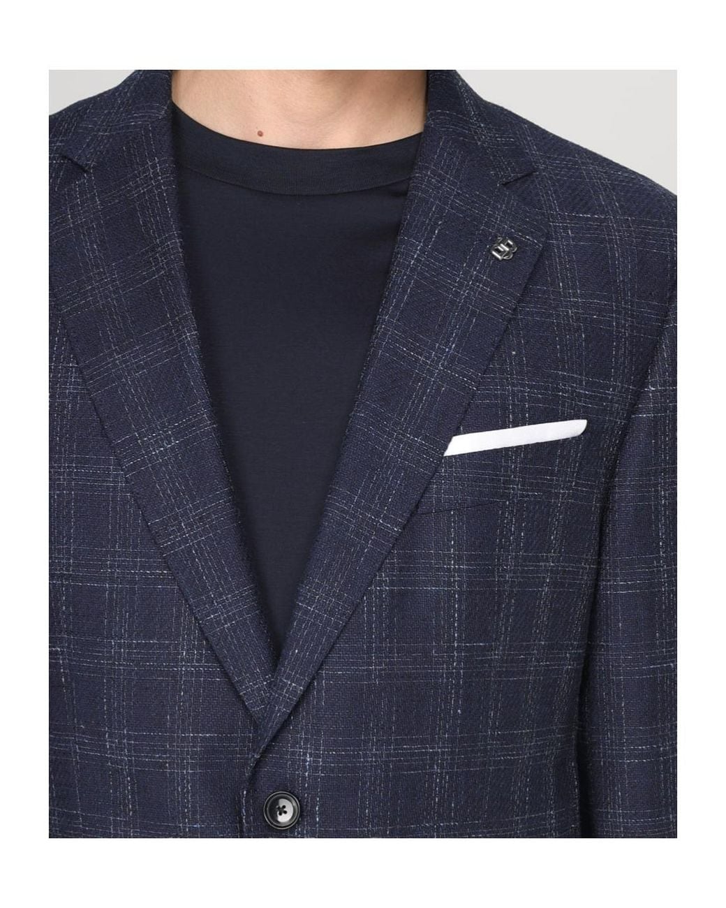 Boss Blue Checked Blazer for men
