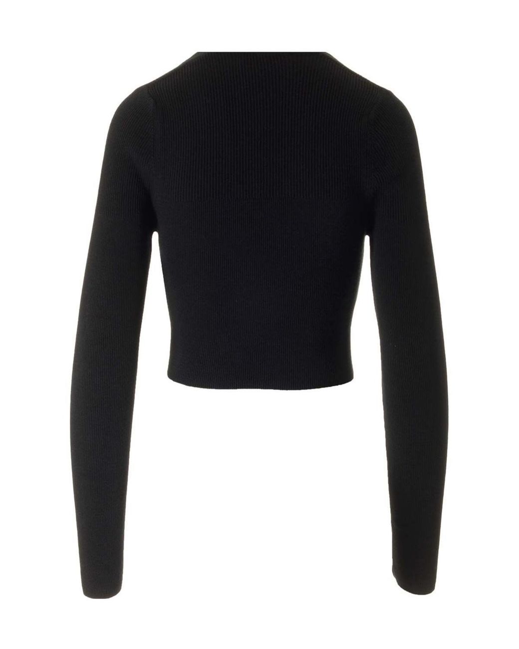 Vivienne Westwood Black Bea Cropped V-Neck Jumper