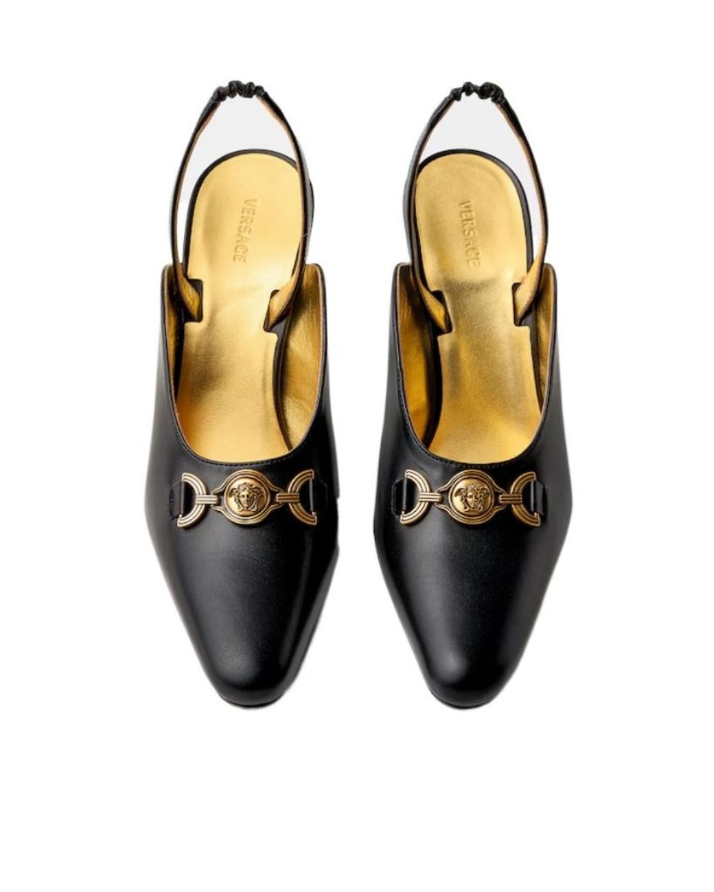 Versace Black Marisa Slingback Pumps