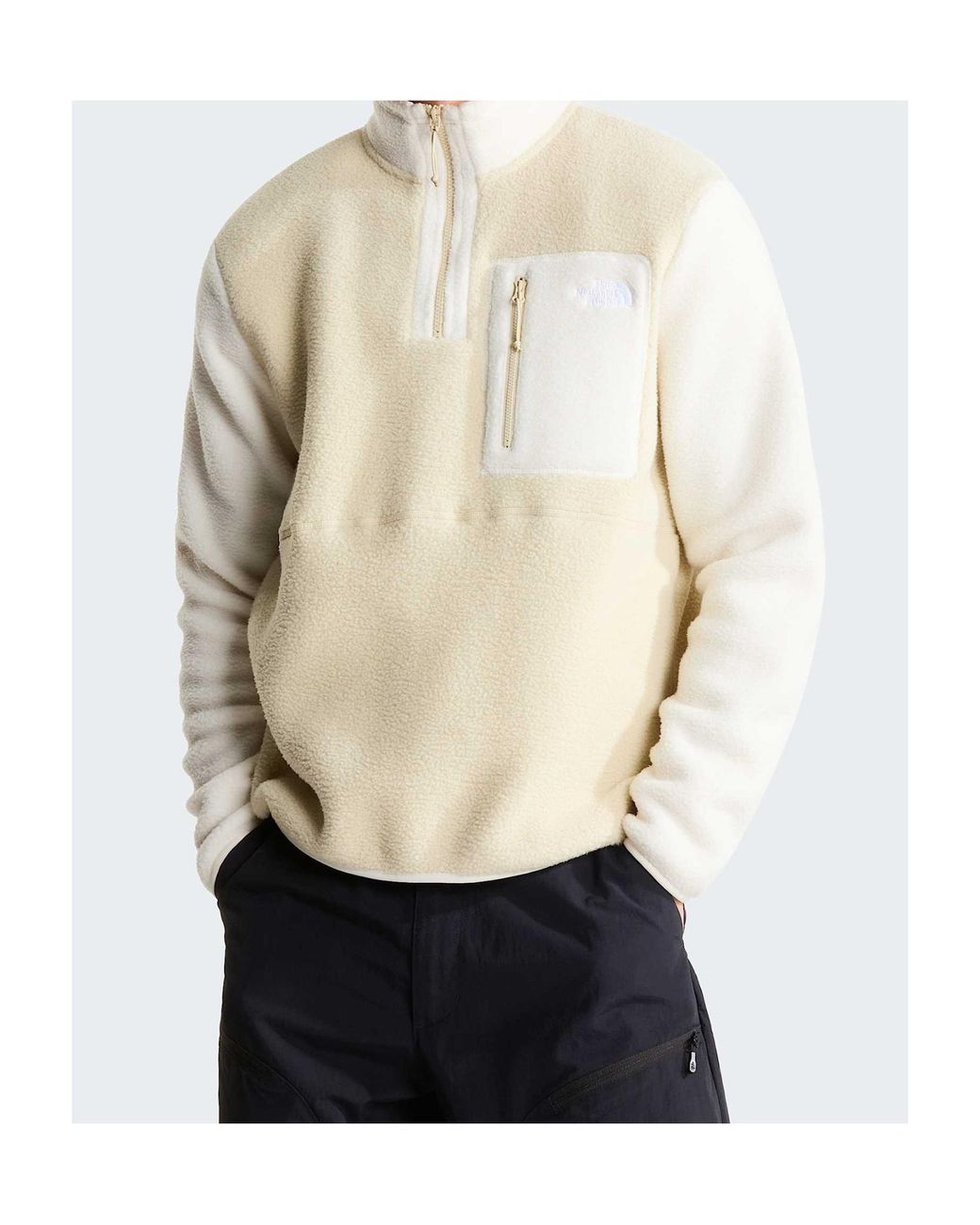 The North Face White Yumiori 1/4 Zip Fleece Jacket for men