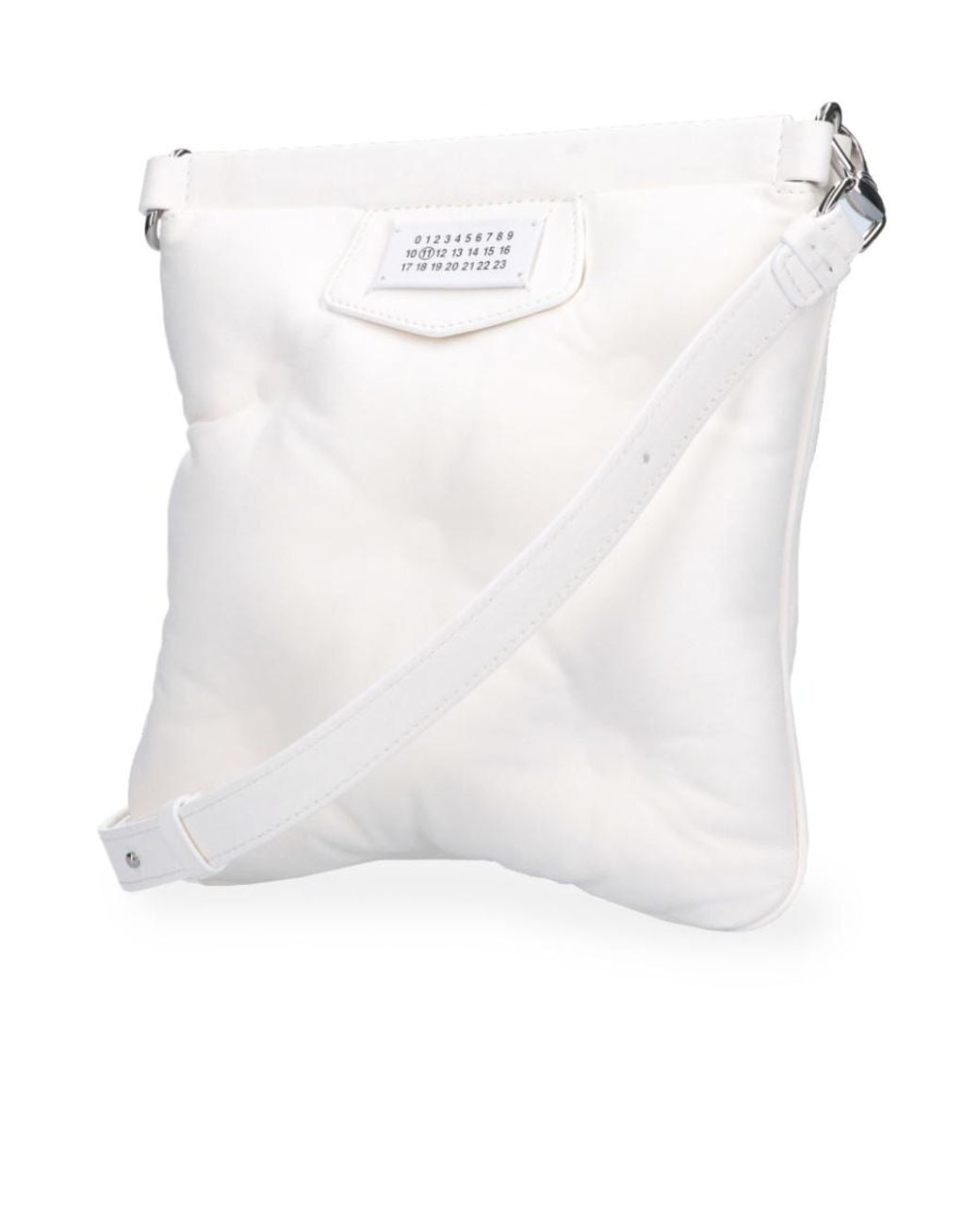 Maison Margiela White Glam Slam Logo Patch Messenger Bag for men