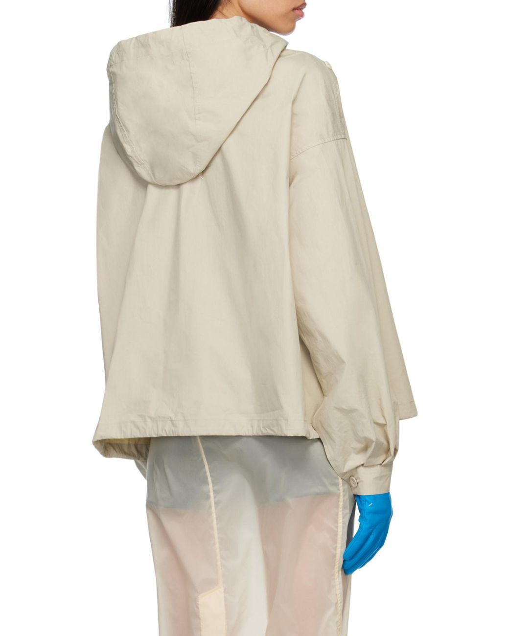Maison Margiela Natural Drawstring Hooded Performance Jacket for men
