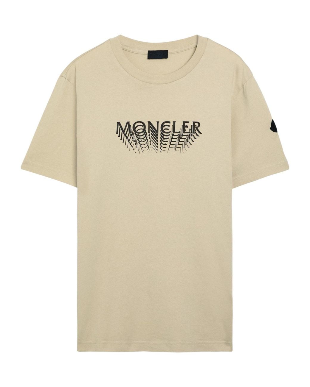 Moncler Natural Logo Cotton Short-Sleeve T-Shirt for men