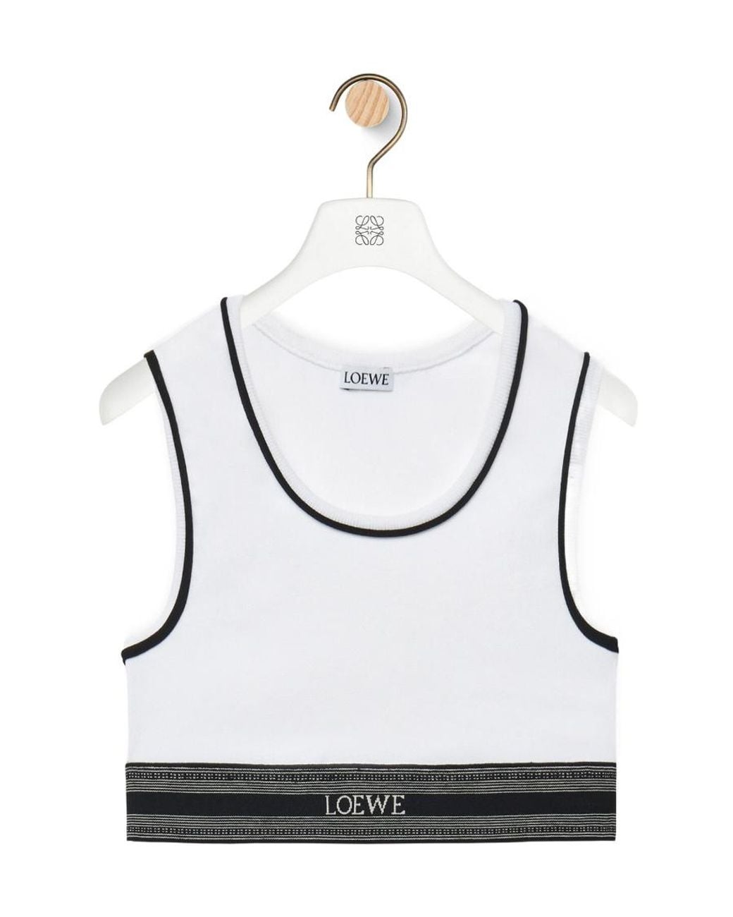 Loewe White Cropped Tank Top