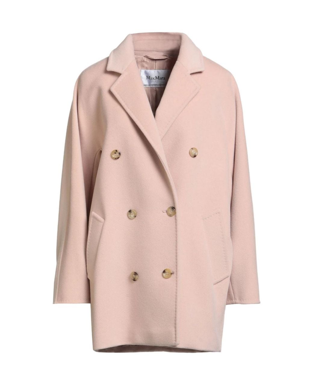 Max Mara Pink Double- Long-Sleeved Coat