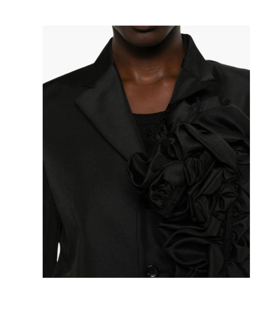 Comme des Garçons Black Floral-Print Blazer