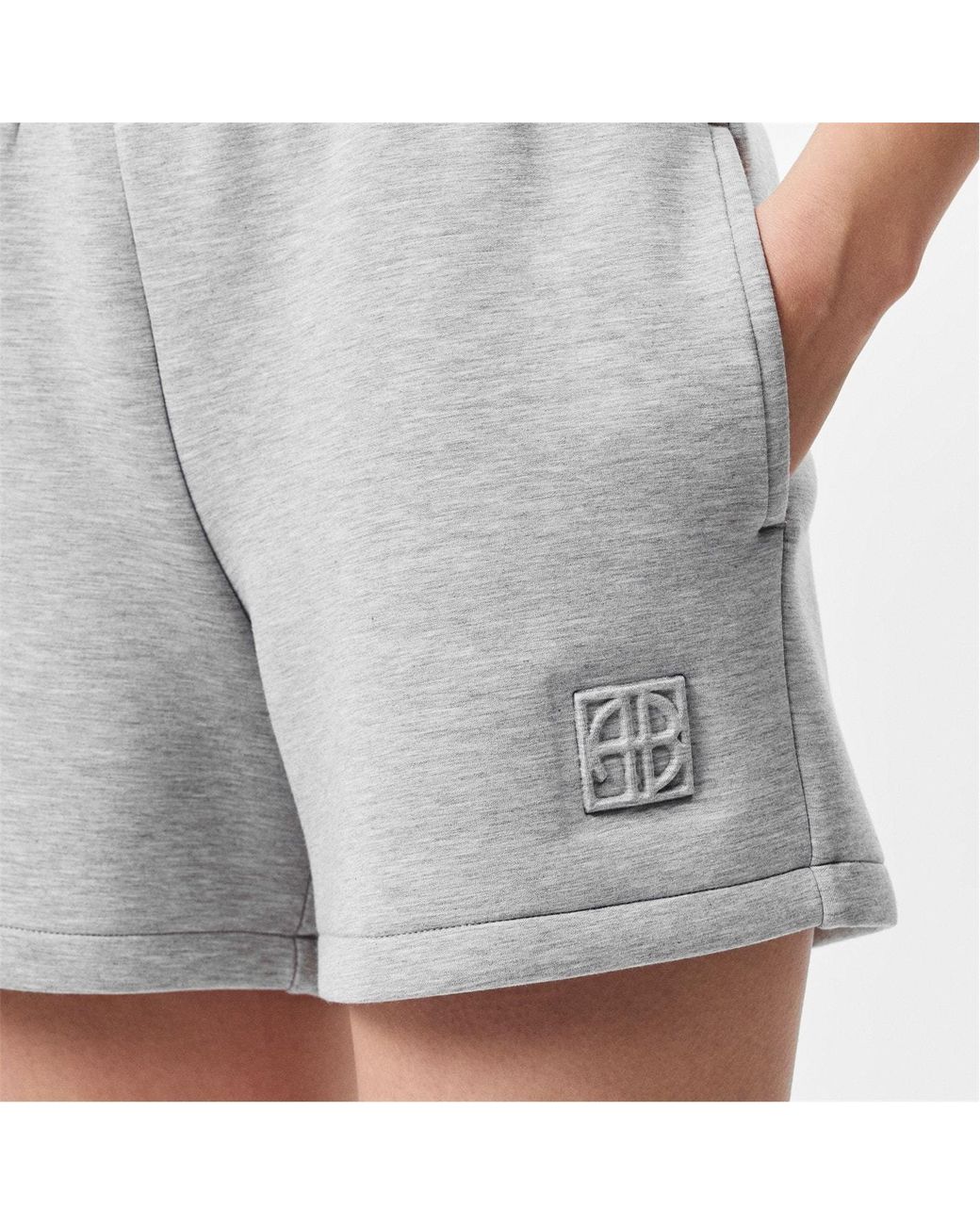 Anine Bing Gray Elastic Waist Shorts