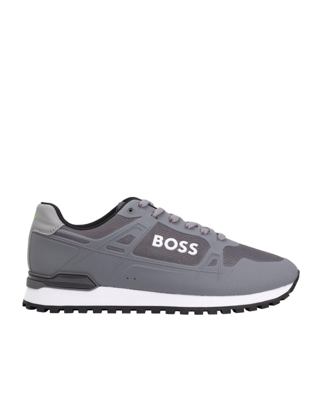 Boss Gray Laceup Lowtop Commuter Shoes for men