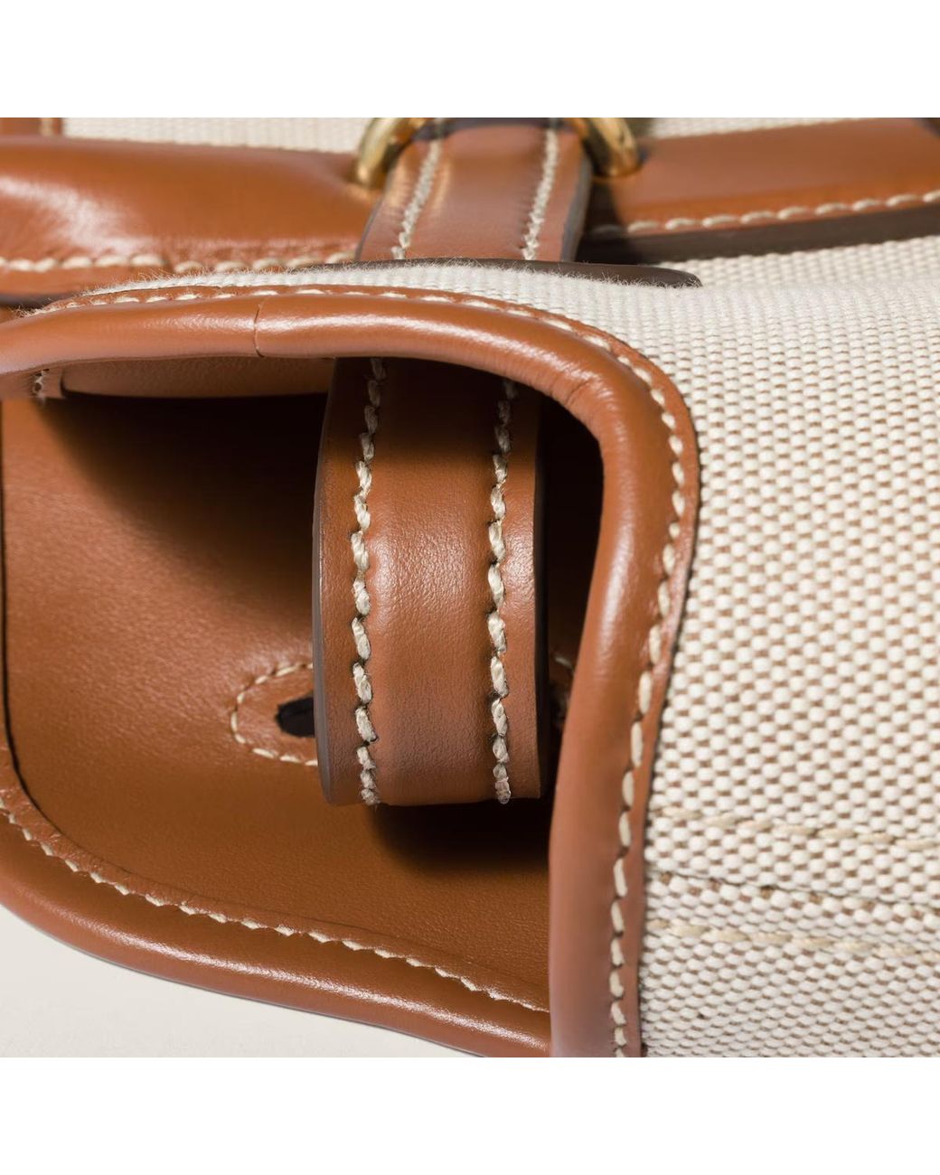 Miu Miu Brown Aventure Logo-Detailed Shoulder Bag