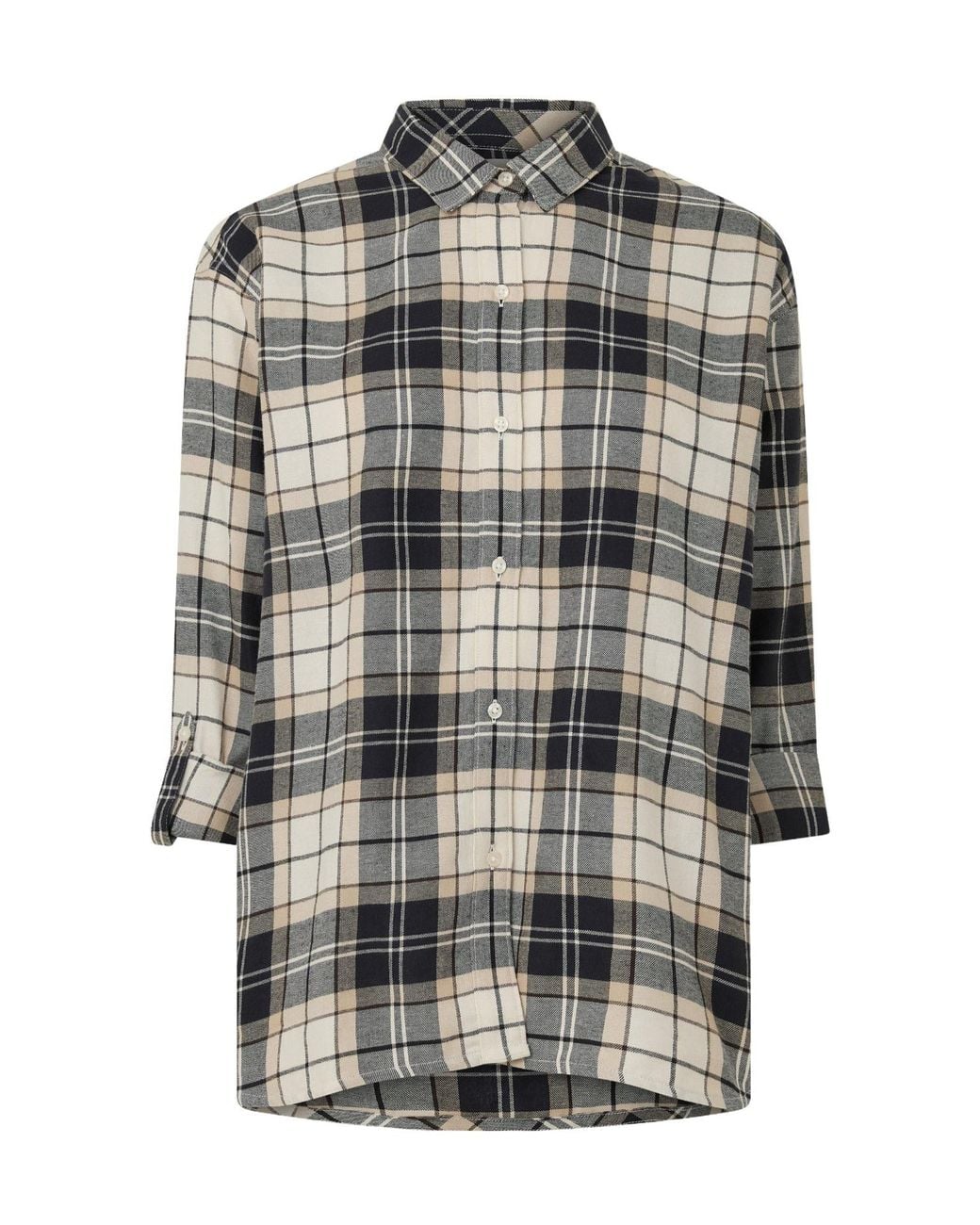 Barbour Gray Plaid Tunic Shirt