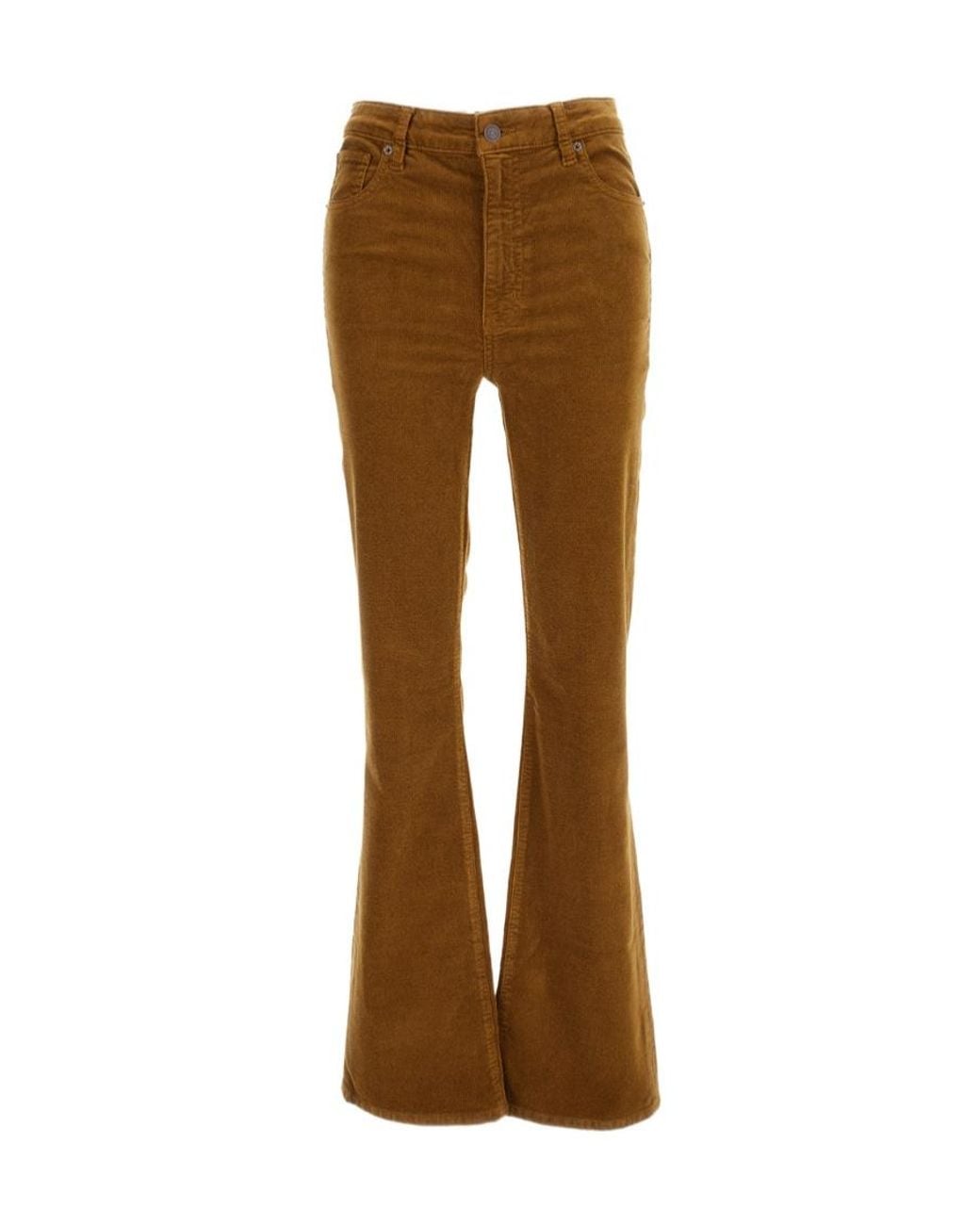 FRAME Brown Flared Corduroy Pants