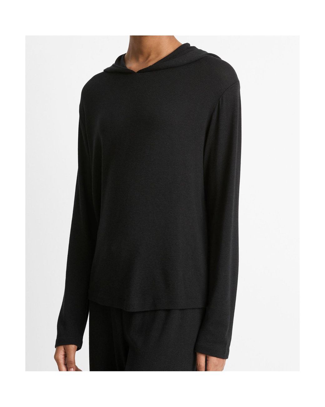 Vince Black Long-Sleeve Hoodie