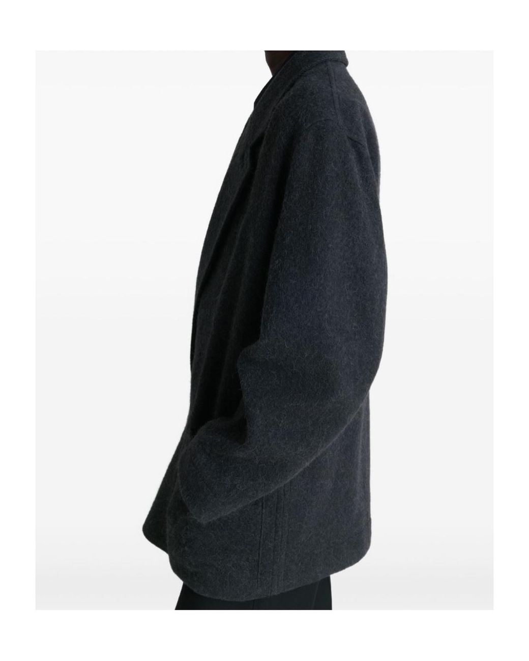 Lemaire Black Felted Jacket for men
