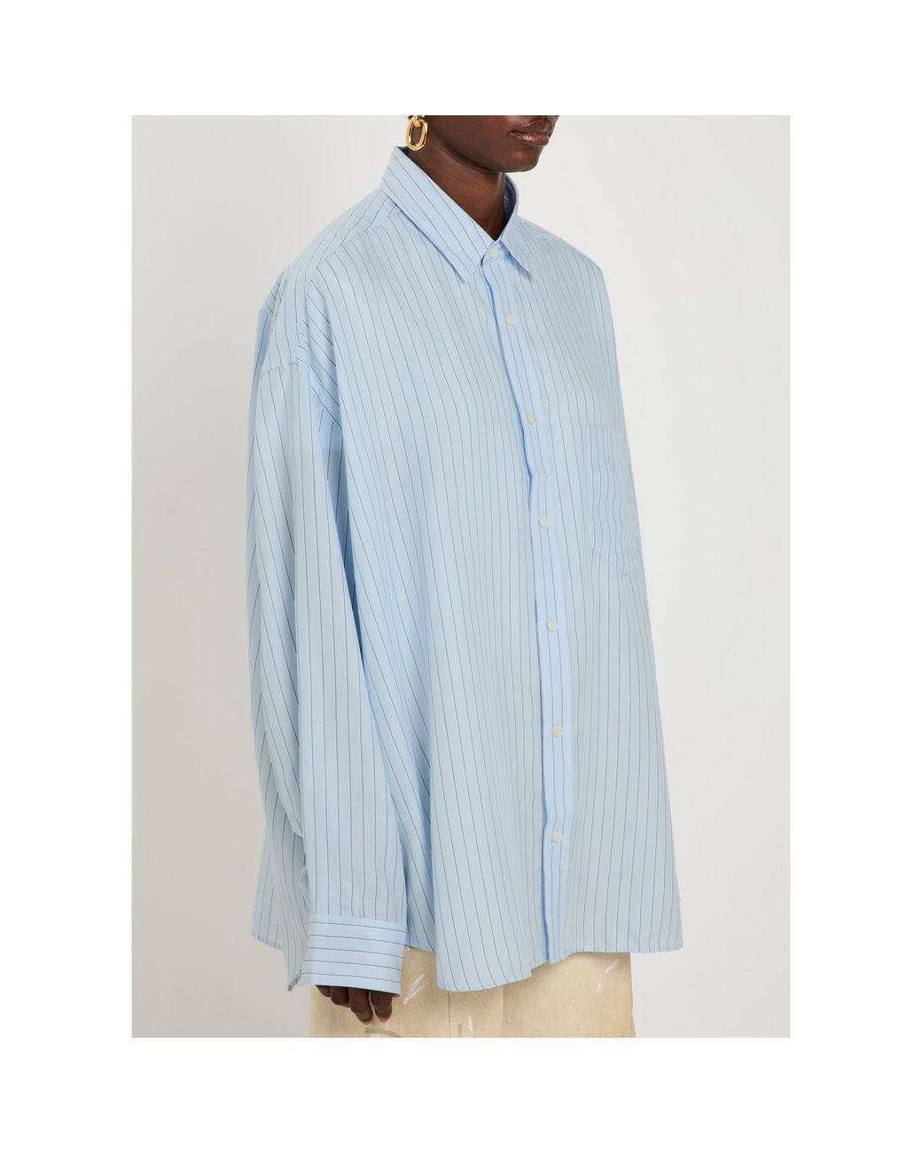 Acne Blue Simple Tencel Shirt