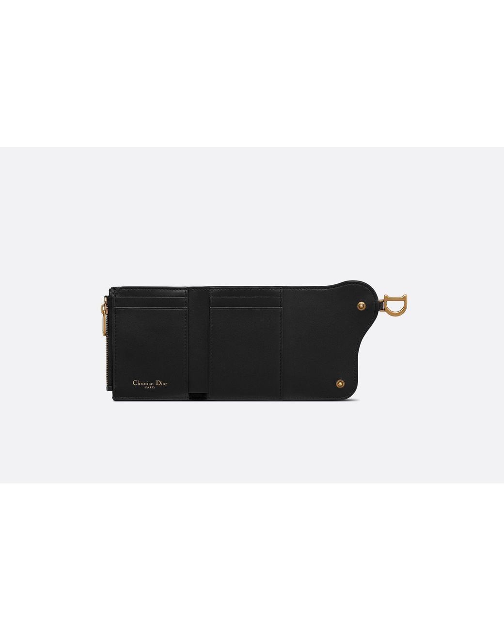Dior Black Saddle Lotus Wallet