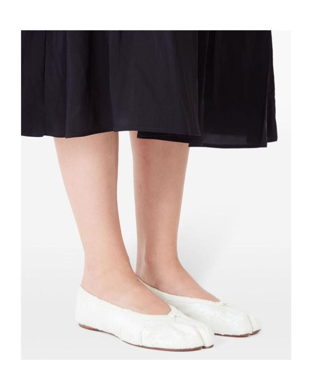 Maison Margiela White Split-Toe Flat Shoes