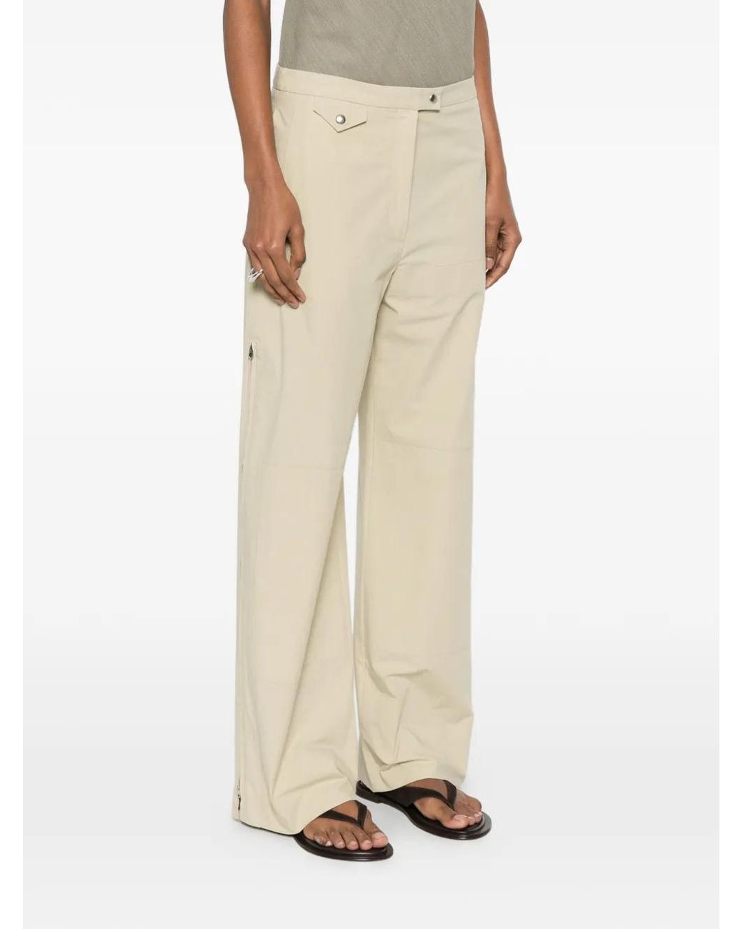 Calvin Klein Natural Gemma Wide-Leg Trousers