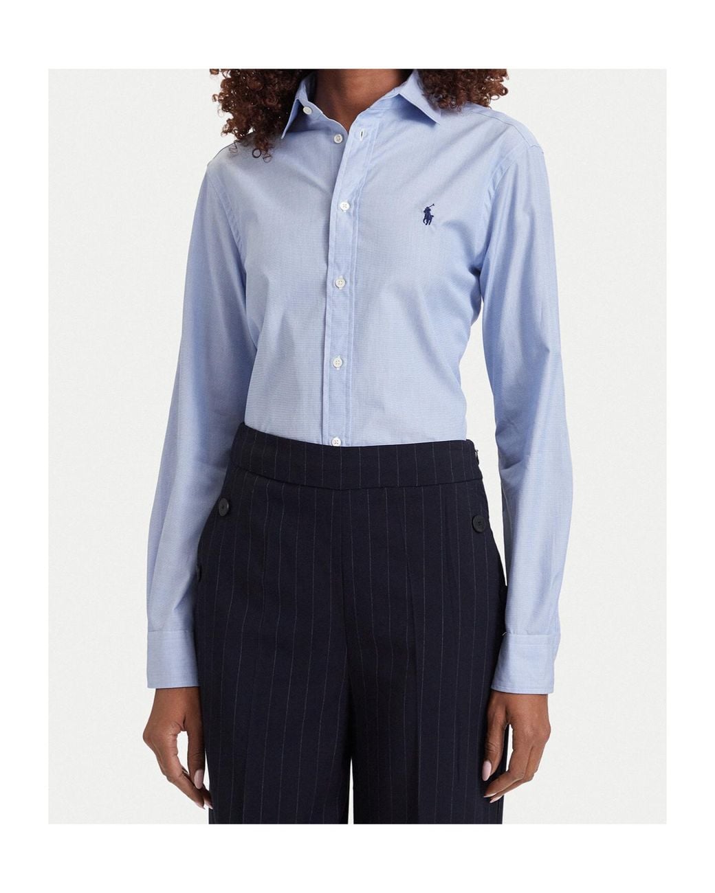 Polo Ralph Lauren Blue Slim-Fit Cotton Poplin Shirt