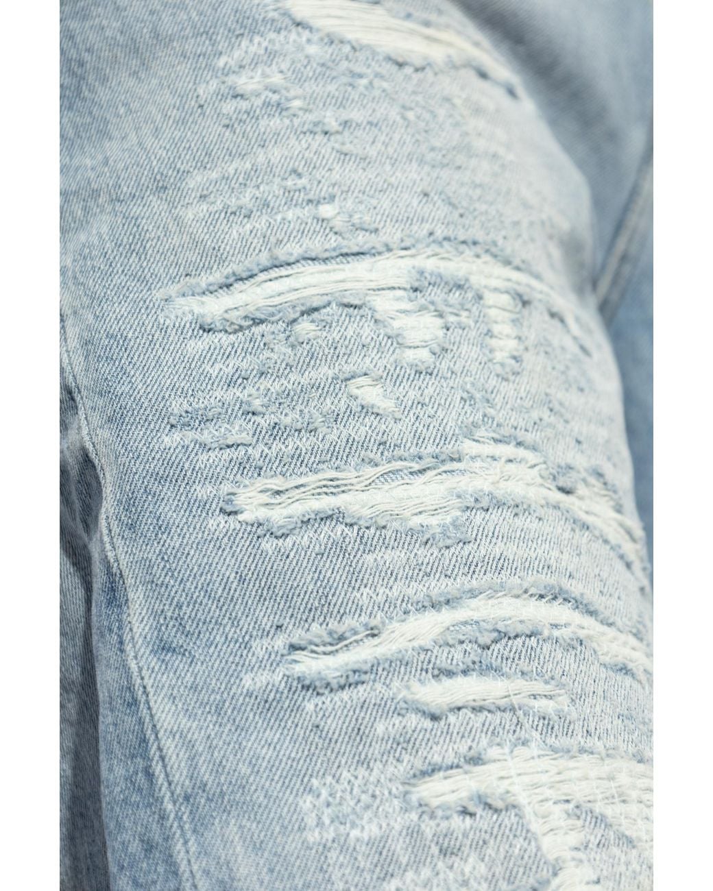 Amiri Blue Distressed Straight-Leg Jeans for men