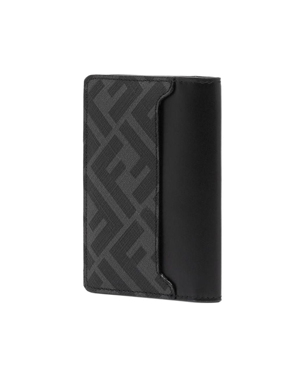 Fendi Black Ff Squared Card Holder for men