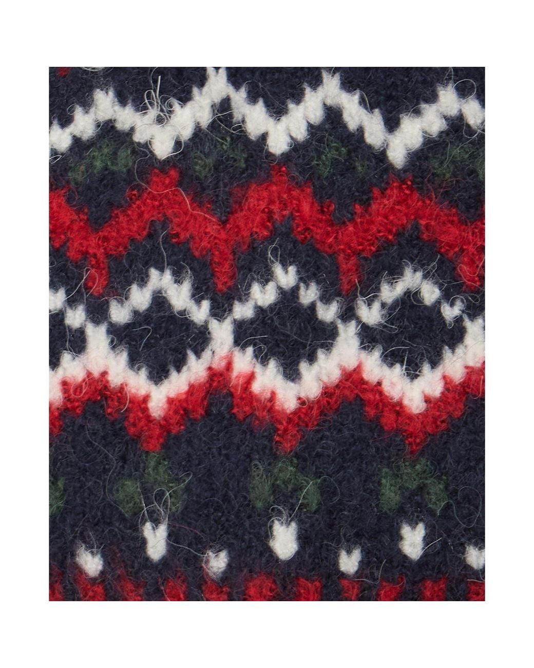 Barbour Blue Patterned Knit Beanie