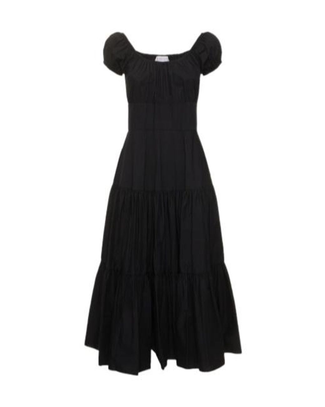 Michael Kors Black Pleated Medium-Length Dress