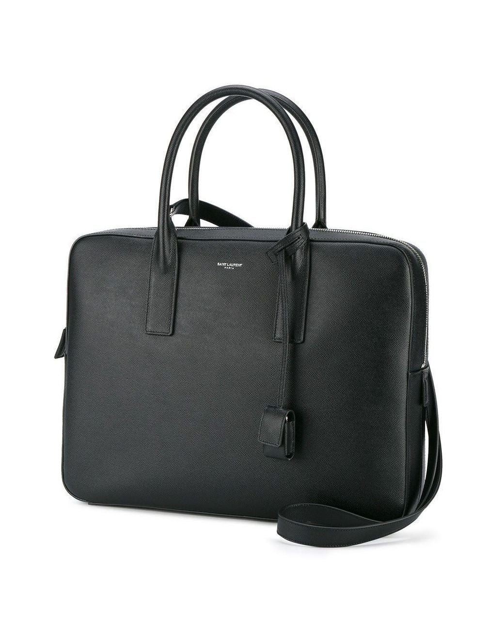 Saint Laurent Black Small Museum Briefcase for men