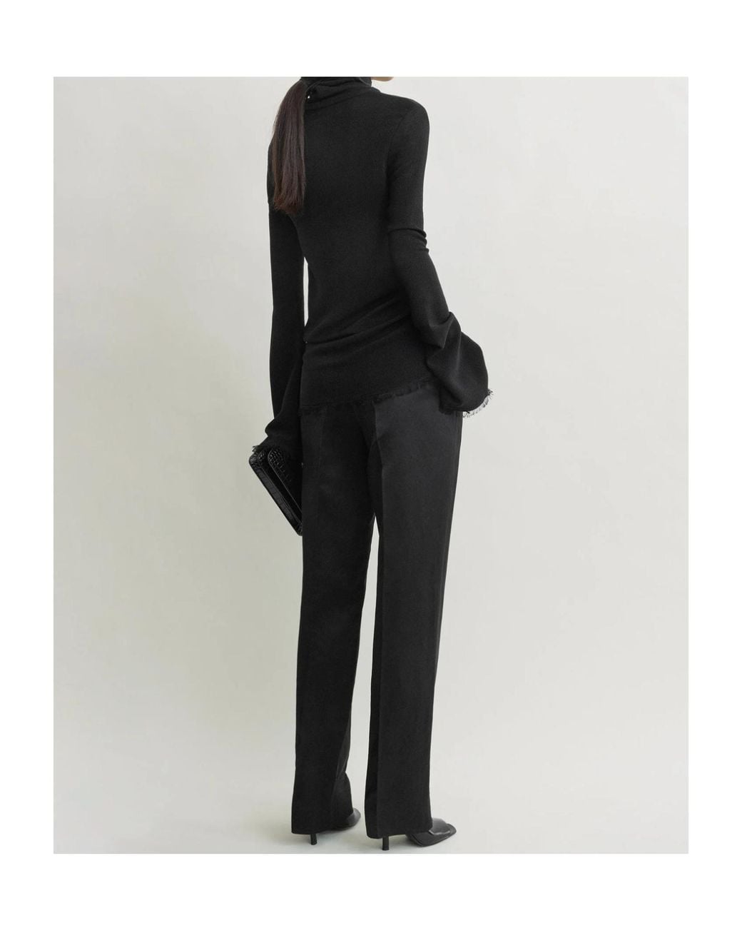 Totême Black Long-Sleeved Top