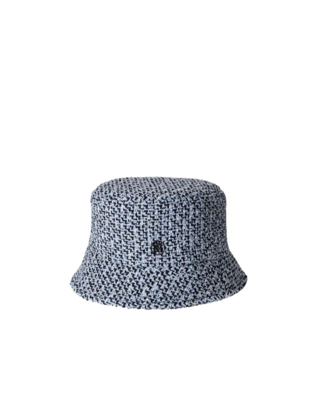 Maison Michel Blue Axel Summer Tweed Fisherman Hat