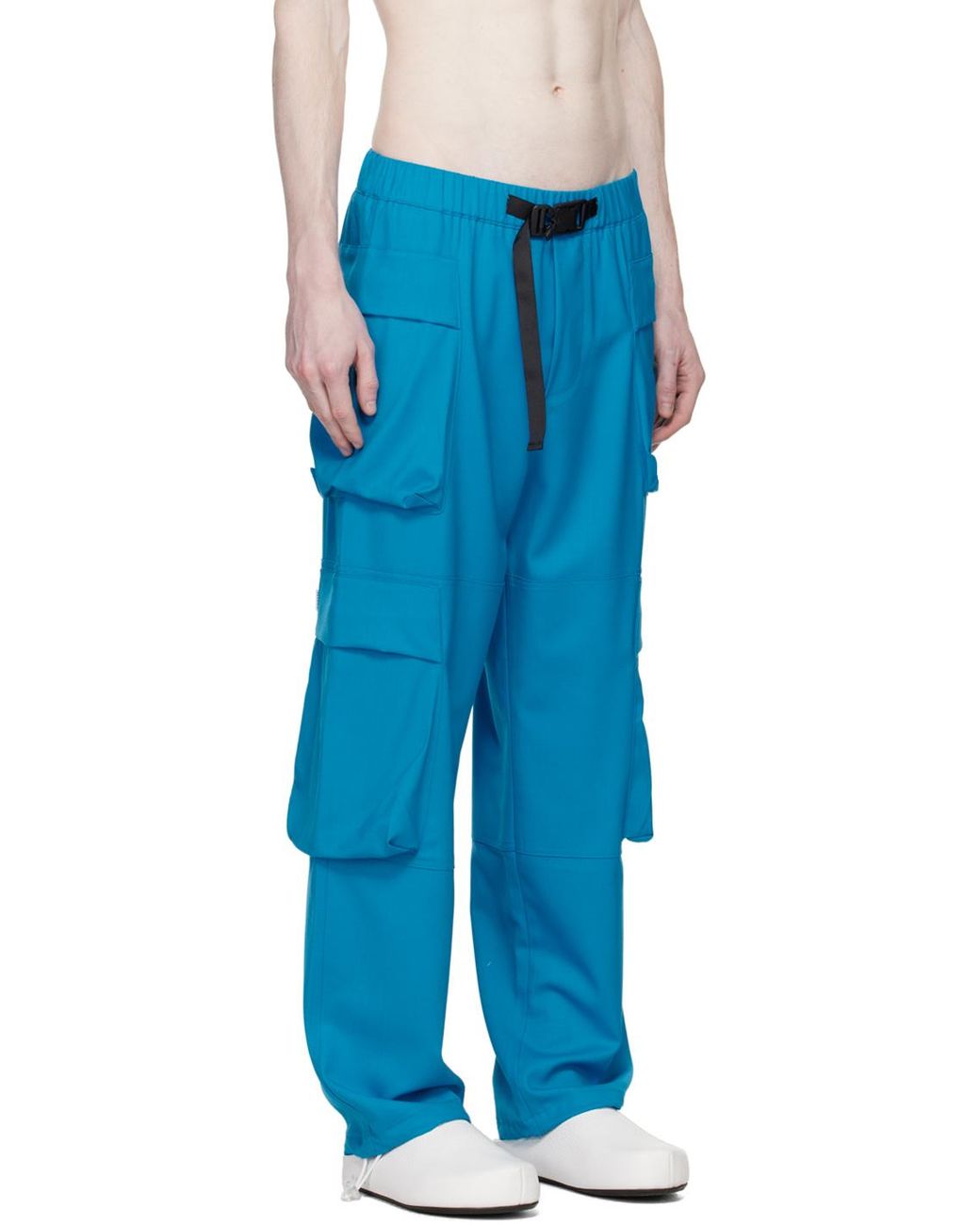 Bonsai Blue Loose Waist Casual Pants for men