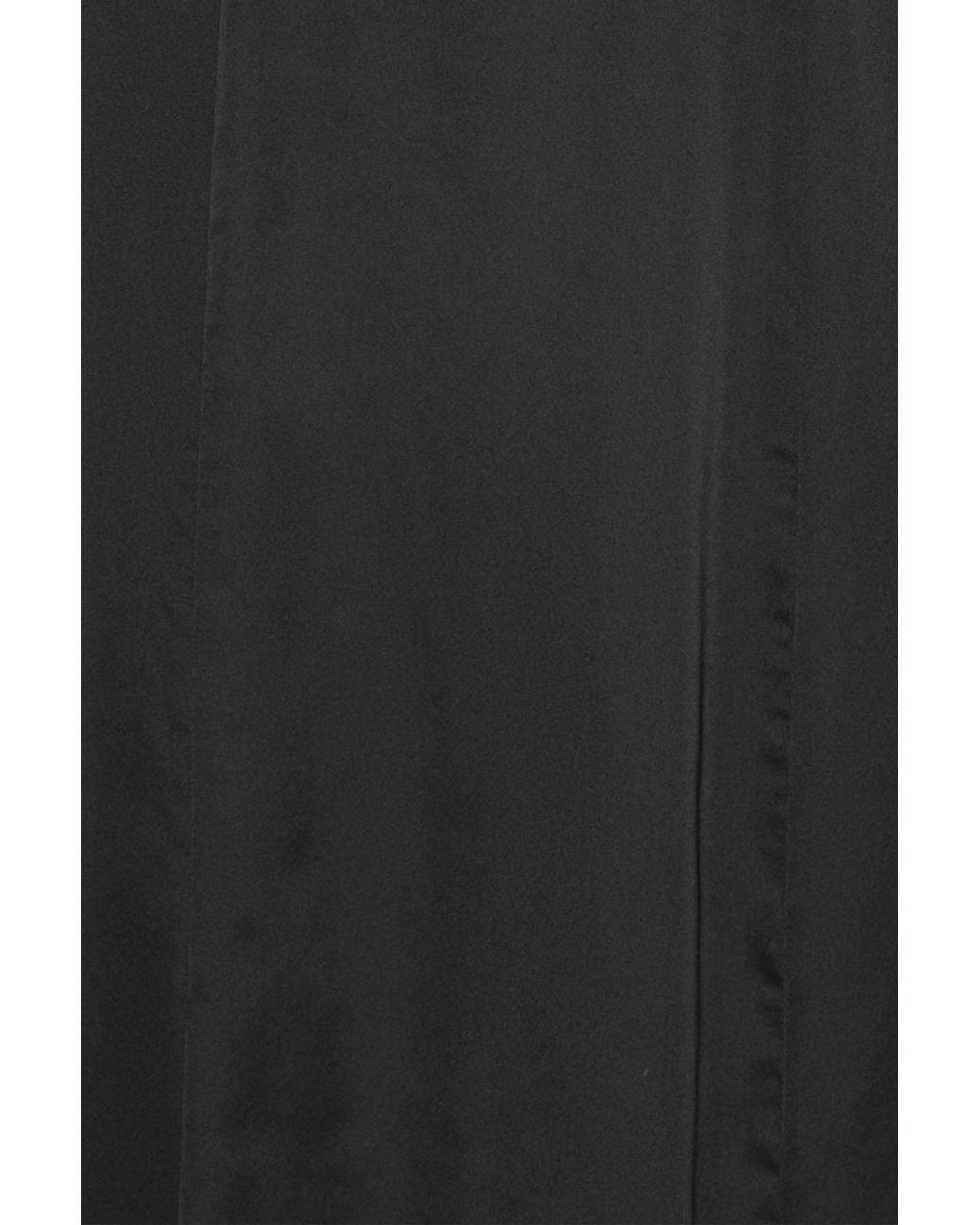 ROTATE BIRGER CHRISTENSEN Black Round Neck Short Sleeve Dress