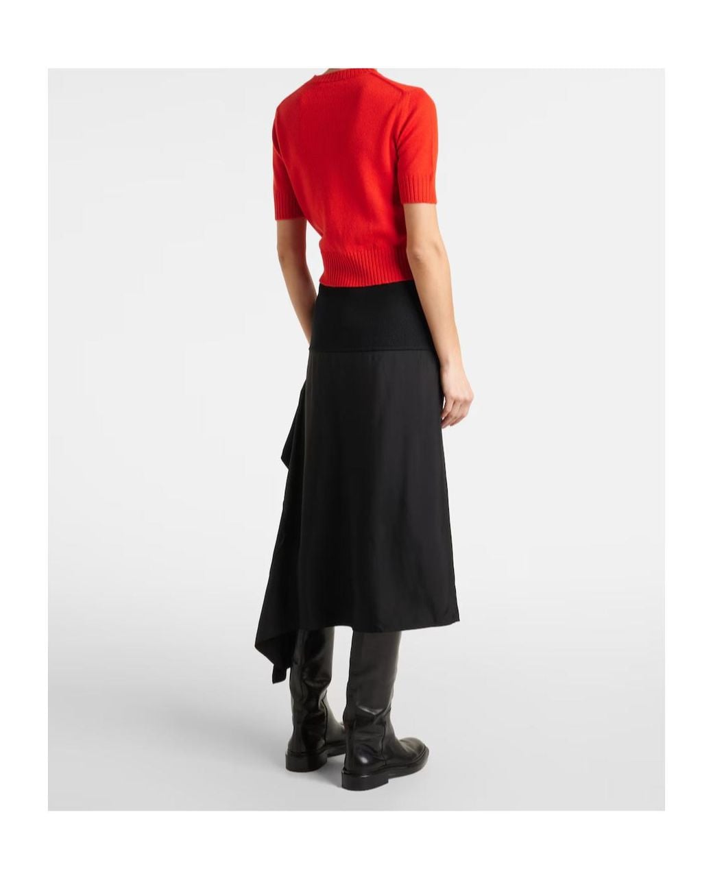 Jil Sander Orange Virgin Wool Top