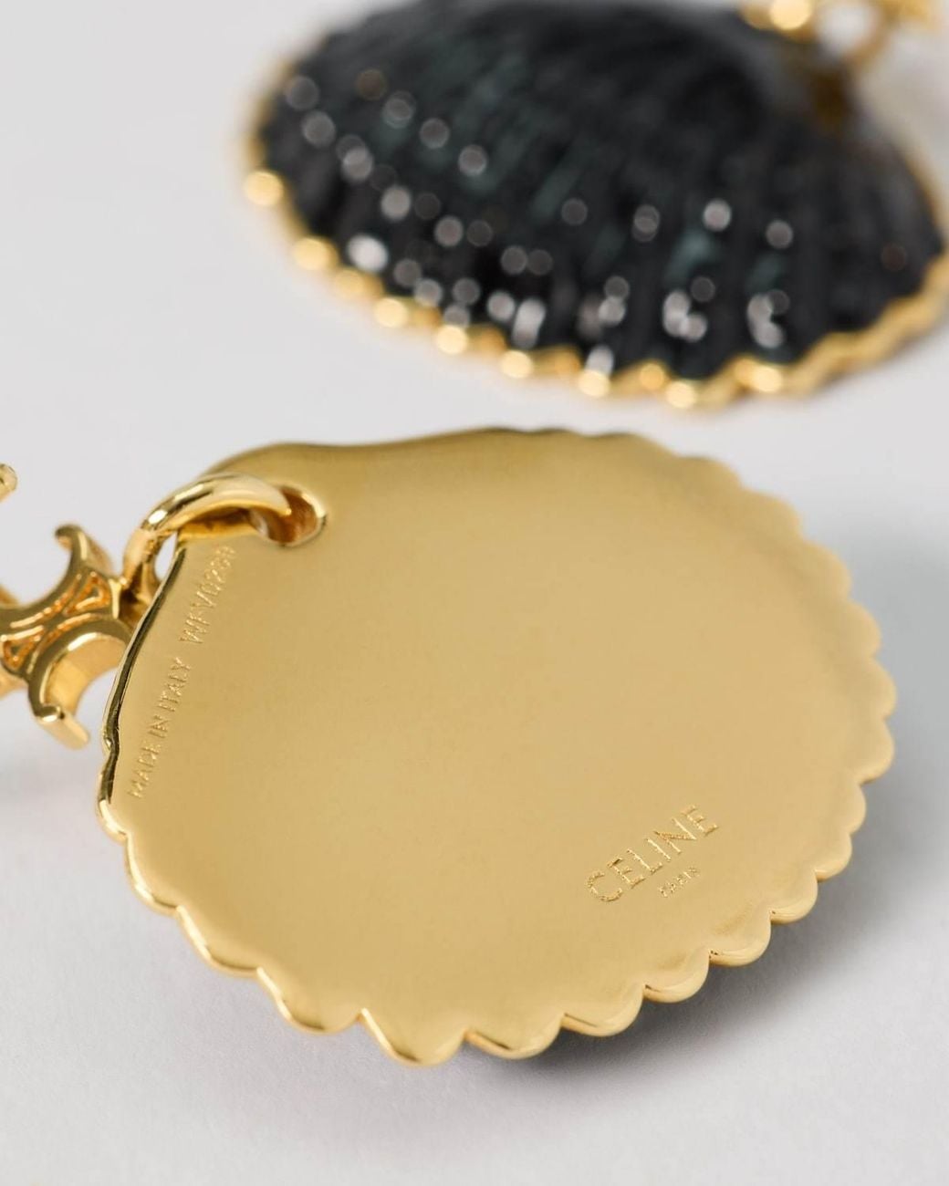 Céline White Seashell Earrings