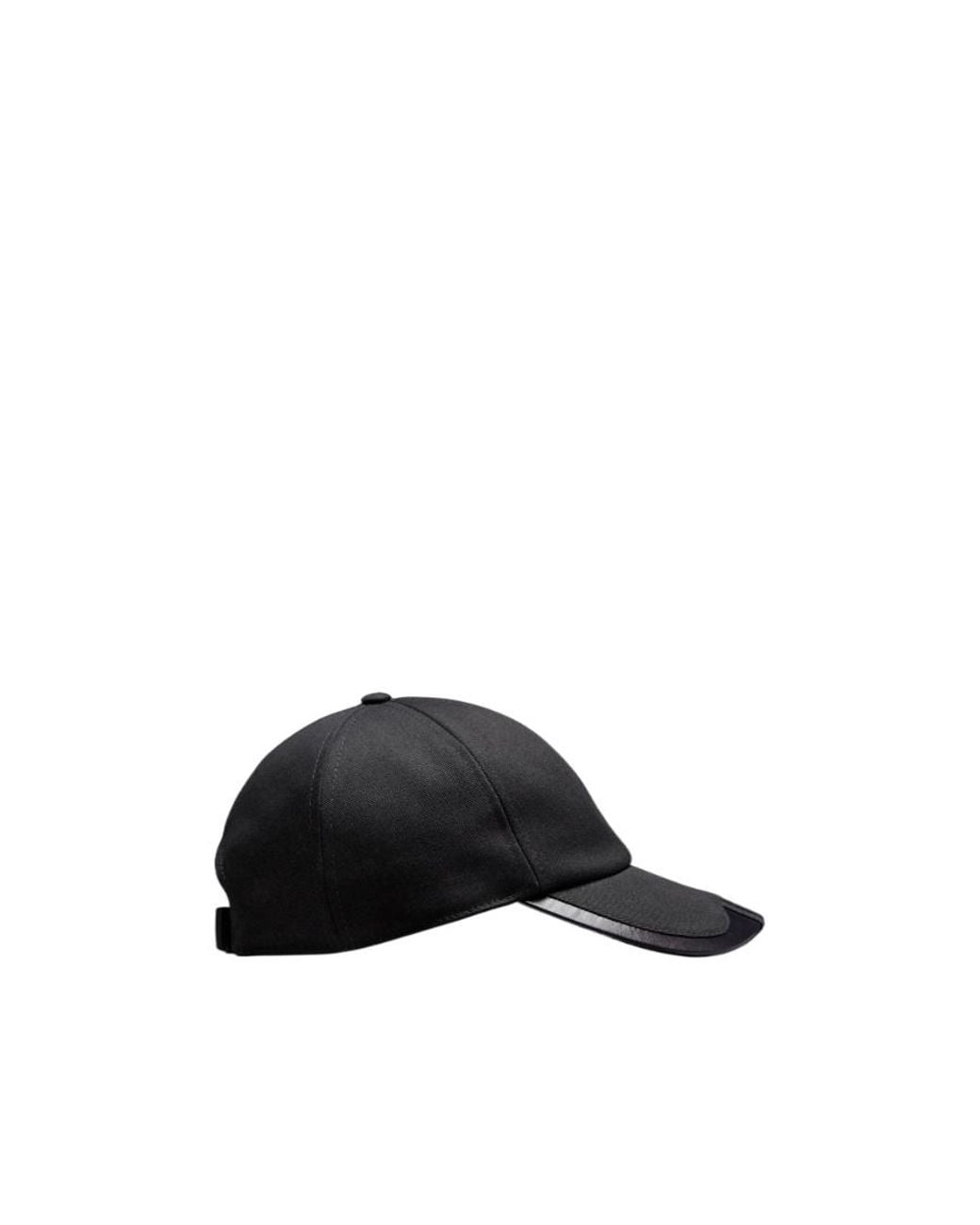 Moncler Black Gabardine Baseball Cap for men